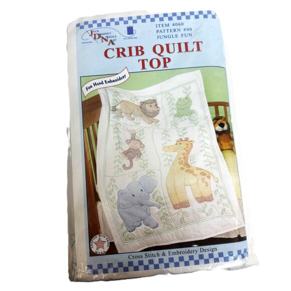 Rare Jack Dempsey Needle Art Item #4060 Crib Quilt Top 40” x 60” NWT - Picture 3 of 6